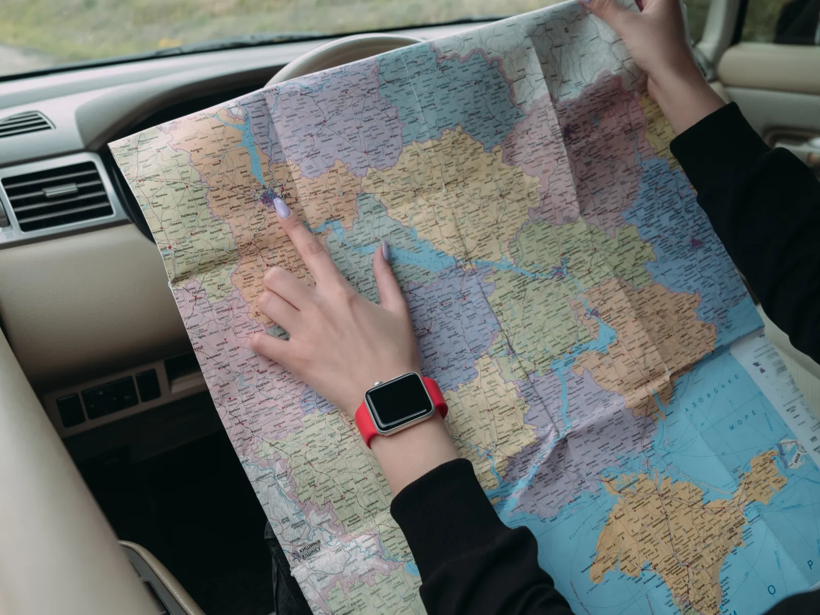 a folded map
