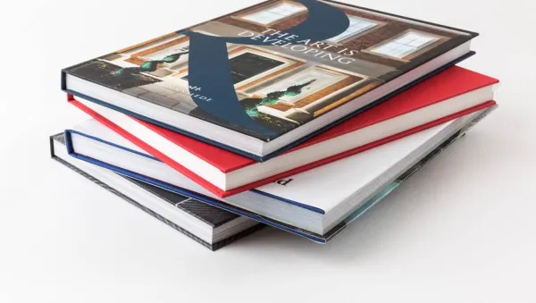 Stack of hardcover books
