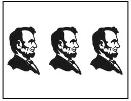 Example of an image printed 3-Up
