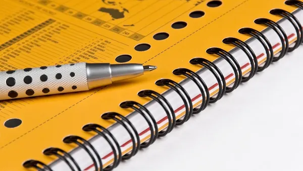 a spiral-bound notebook with wire-o binding