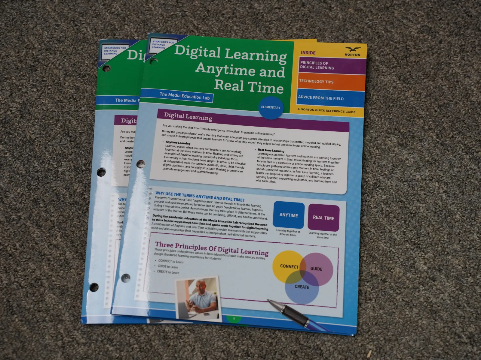 laminated instruction sheets