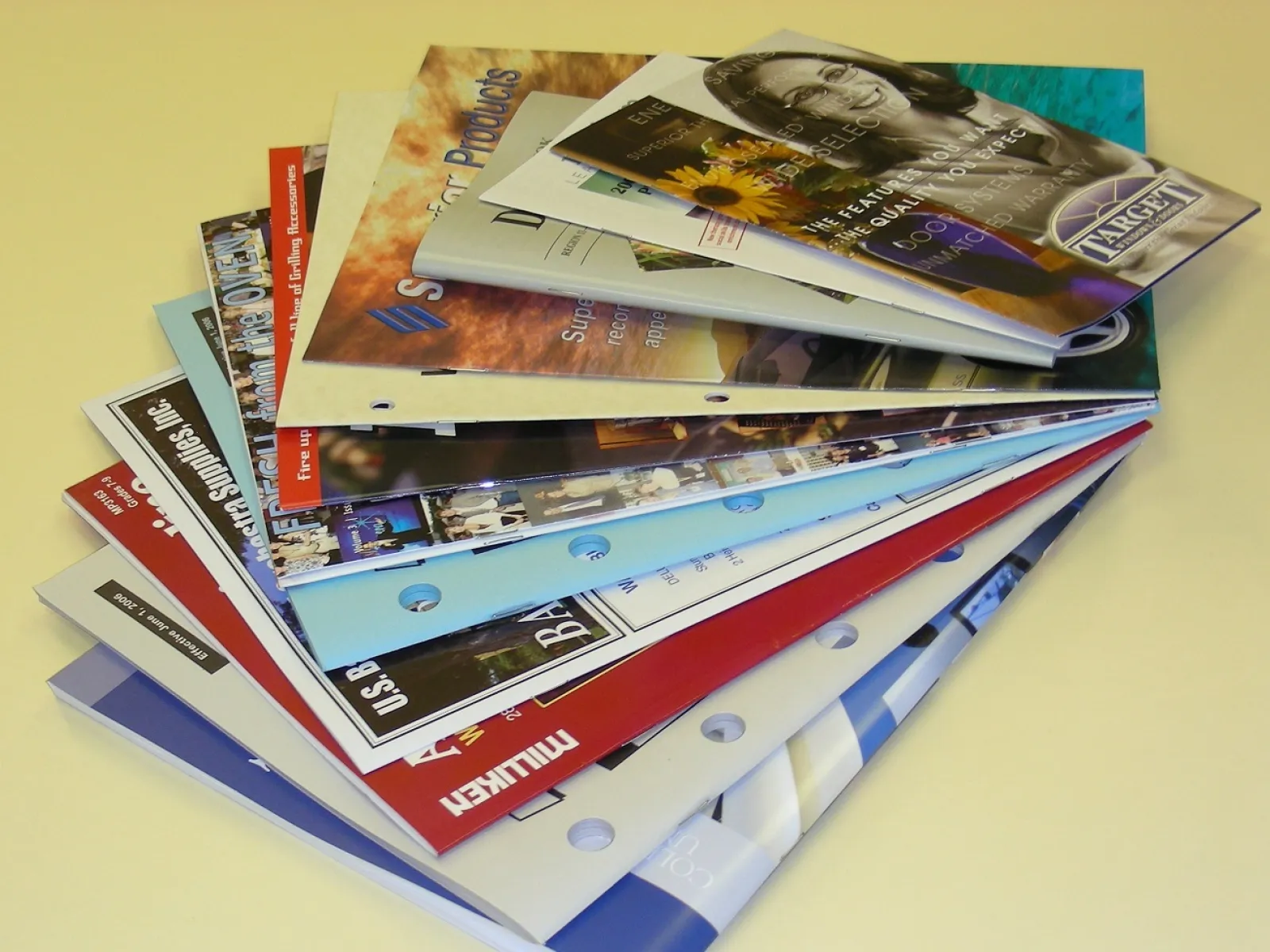 stack of magazines and boklets