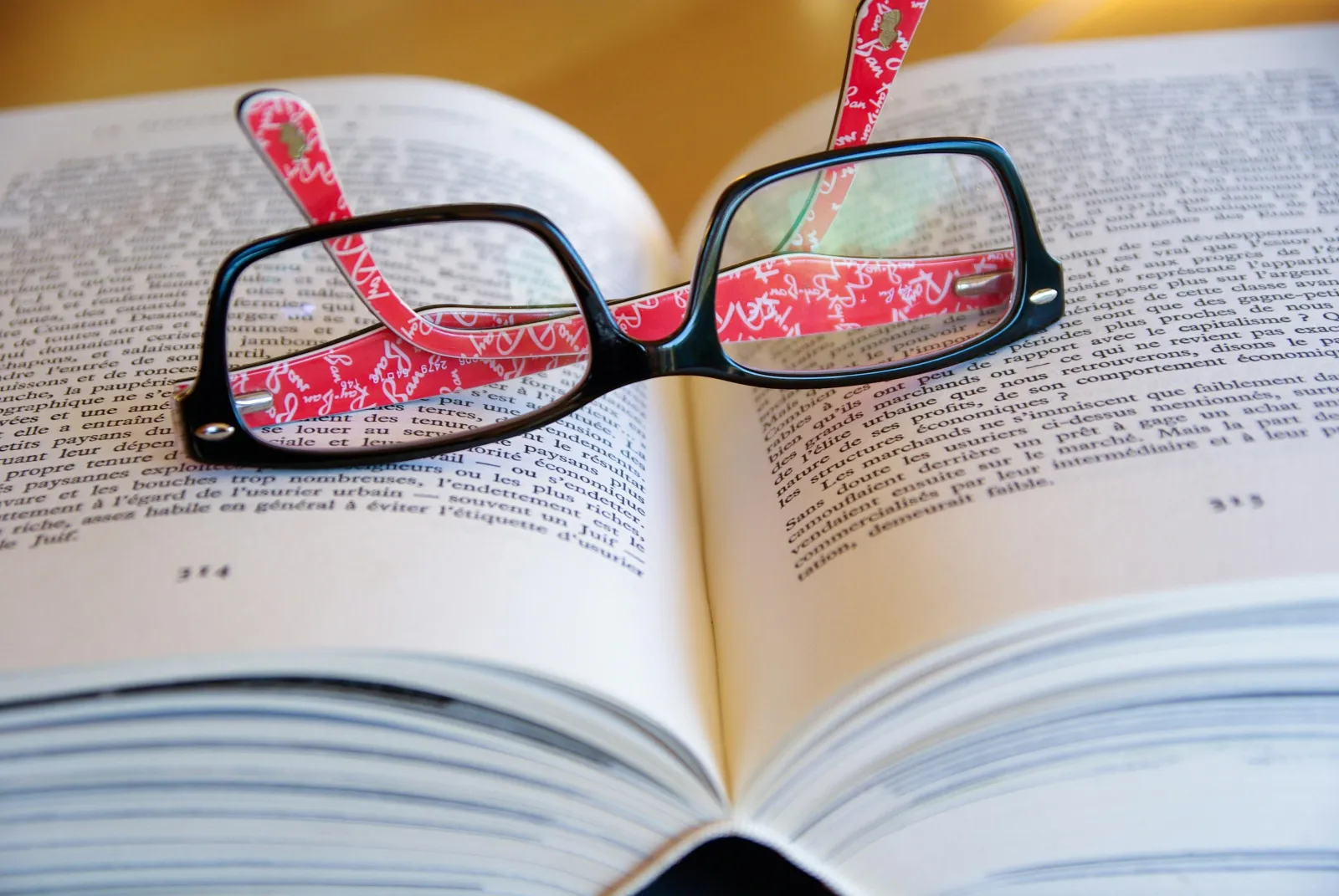 Book with page numbers