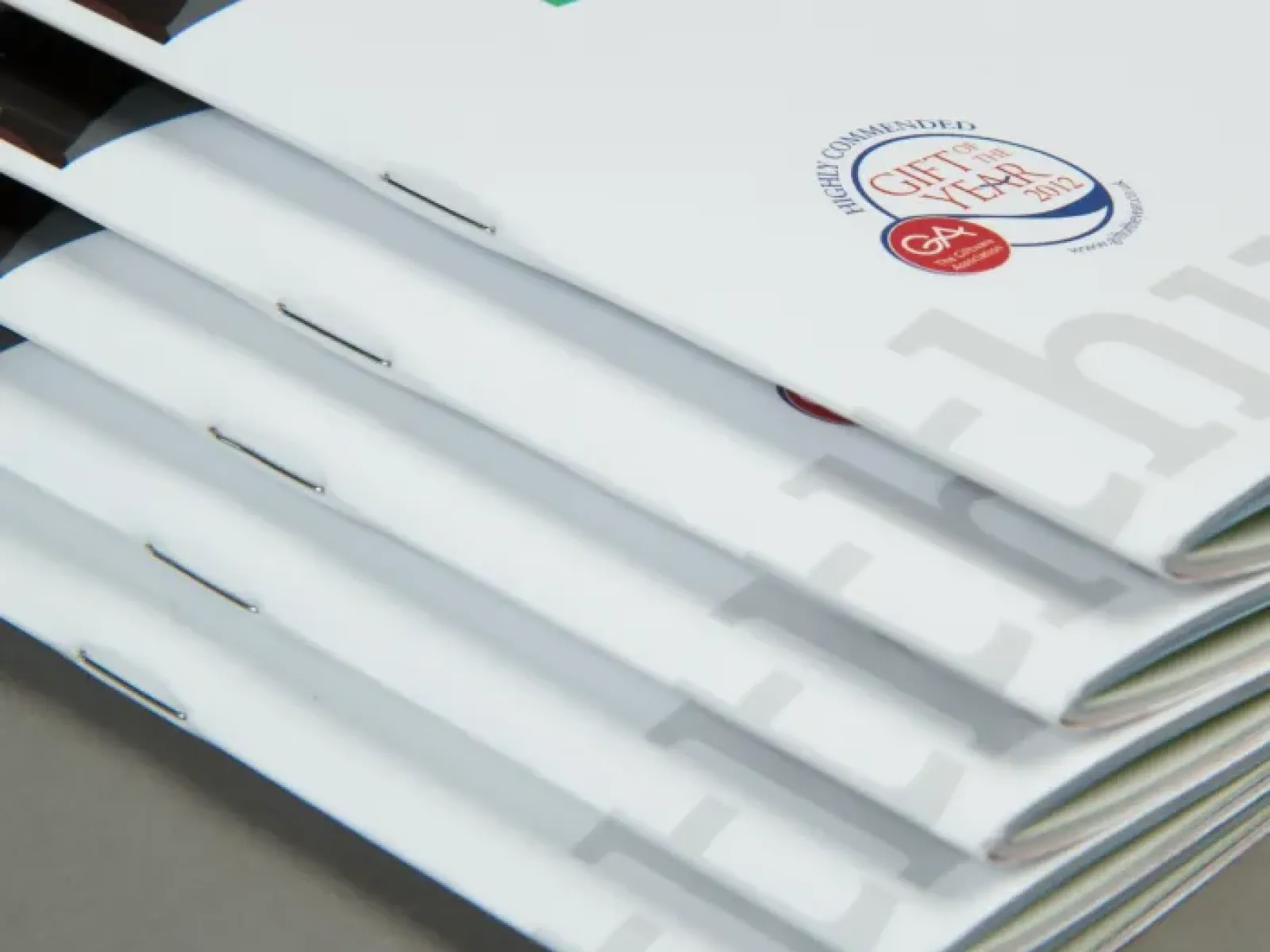 saddle stitch stack of books