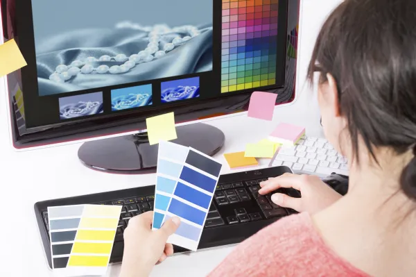 person designing artwork