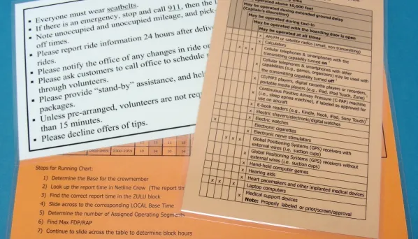 instruction sheets